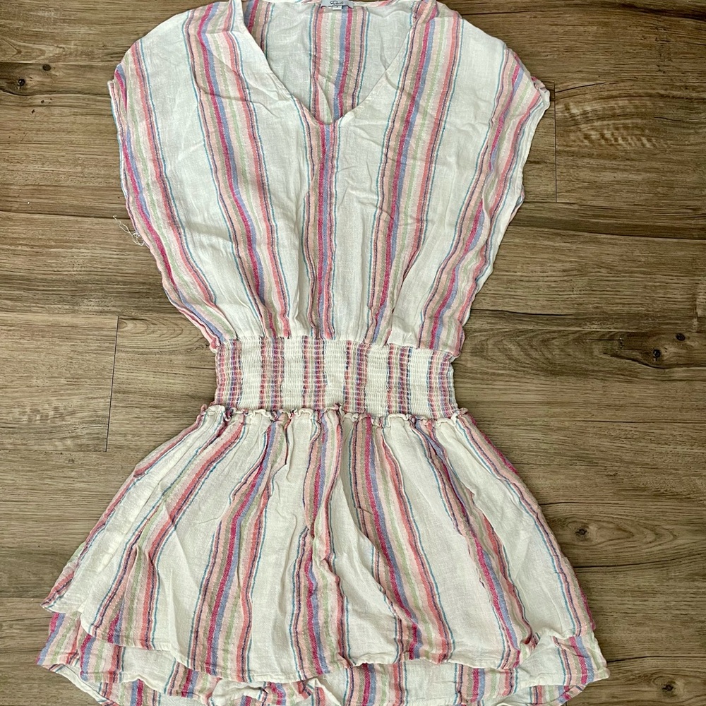 Rails linen striped mini dress.
